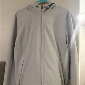 Mens light grey Lululemon zip up jacket, light weight